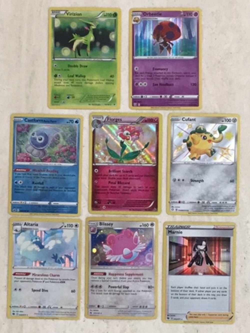 Pokemon Cards XY Holo Shiny Fates 2020 Marnie Lot Of 8 Card Champions Path 2021